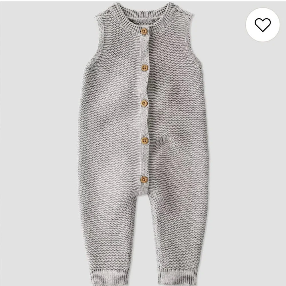 Little Planet by Carter’s Organic Cotton Sweater Knit Sleeveless Jumpsuit 3M